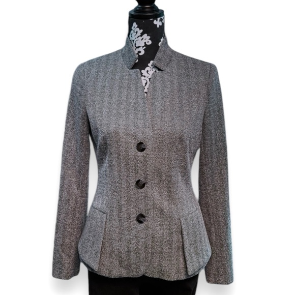 Renuar 3 Button Blazer Jacket B&W Pattern - Picture 4 of 9